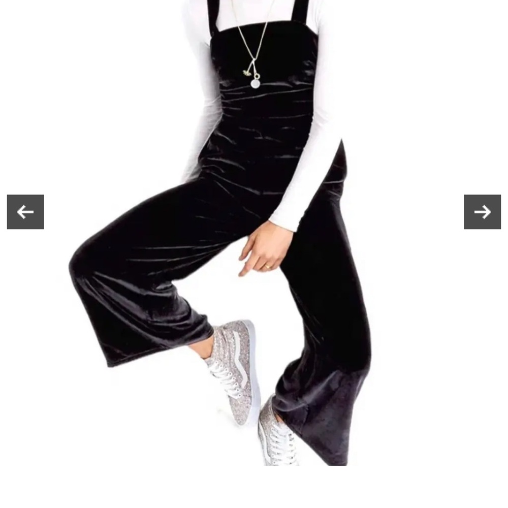 Madewell Black Velvet Jumpsuit